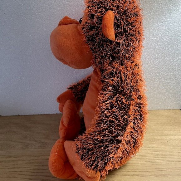 Kellytoy Large Gorilla Plush Sugar Loaf Monkey Orange Black 2016 Stuffed Animal - Picture 4 of 10